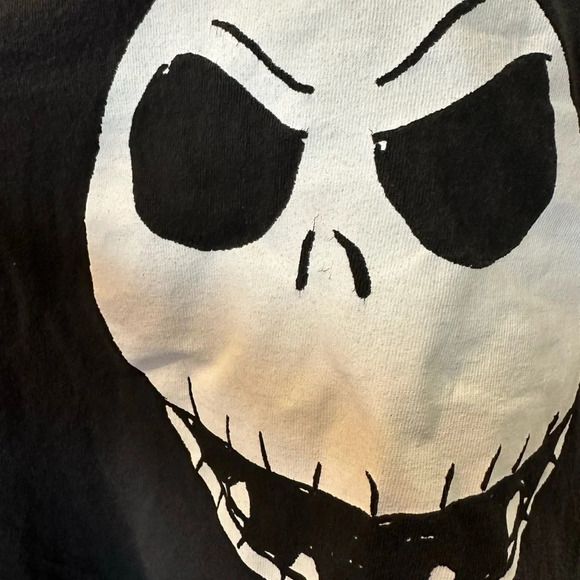 Disney Nightmare Before Christmas Jack Skellington Face T-Shirt Child's Size 6/7 - Picture 7 of 11